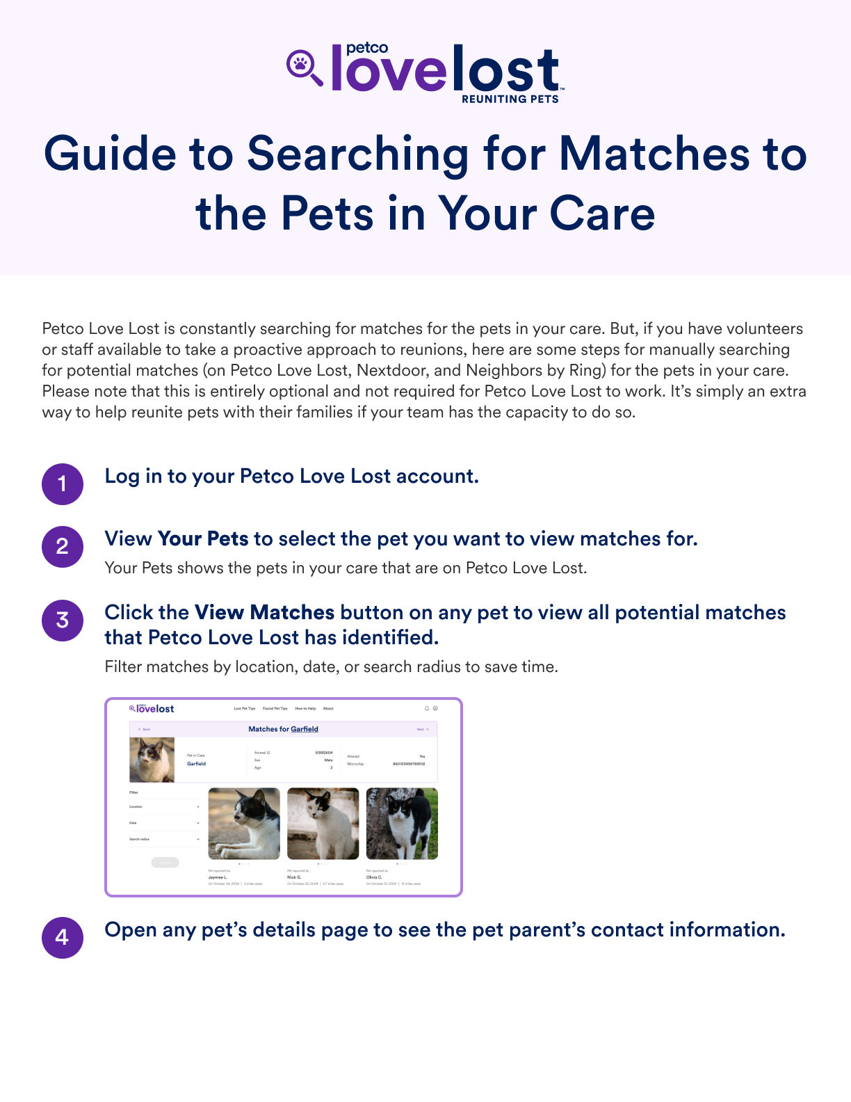 Searching for Matches to Pets in Your Care.png